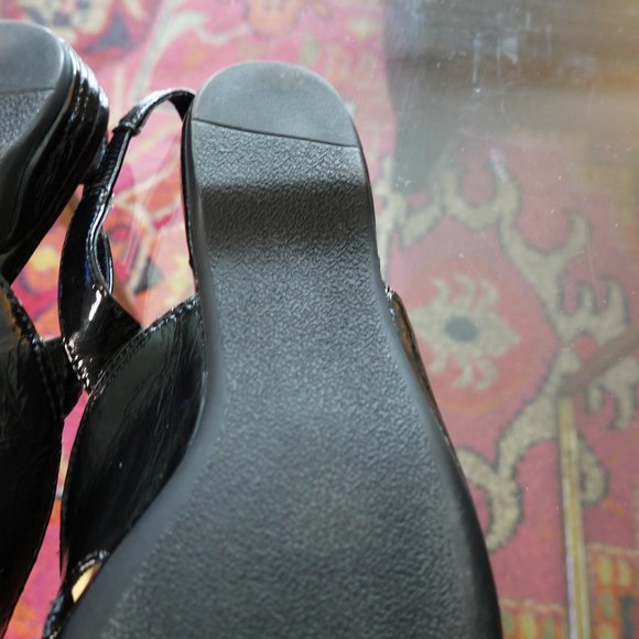 Perlina Black Patent Slingback Flats Size 8.5M (New/Never Worn) - Picture 14 of 16